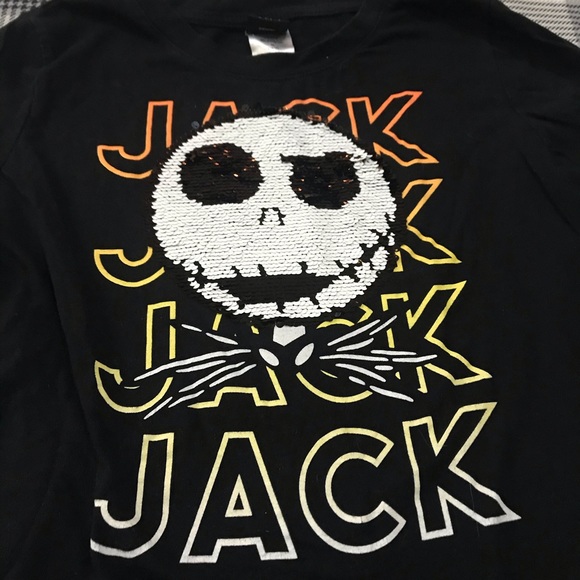 NBC Jack Nightmare Before Christmas sequin 2 way shirt 14/16 Disney parks - Picture 2 of 7